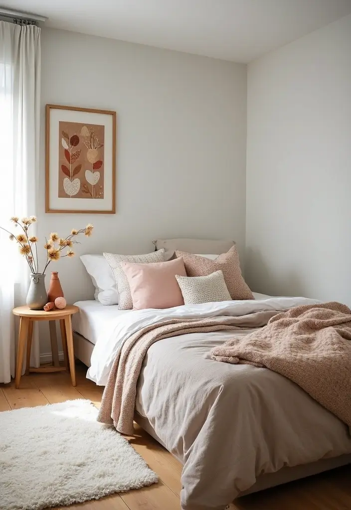 27 Small Bedroom Ideas for Men Minimalist That Look Strong & Clean - 25. Seasonal Decor Changes