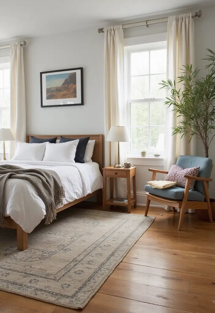 27 Small Bedroom Ideas for Men Minimalist That Look Strong & Clean - 27. Thoughtful Floor Choices