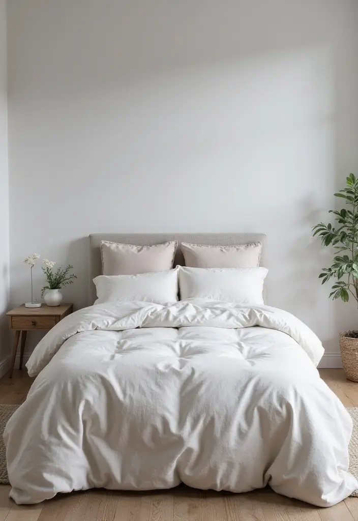 27 Small Bedroom Ideas for Men Minimalist That Look Strong & Clean - 3. Minimalist Bedding