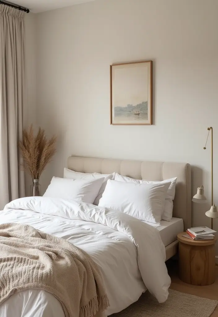 29 Very Small Bedroom Ideas for Couples That Feel Romantic & Cozy - 1. Soft, Neutral Color Palette