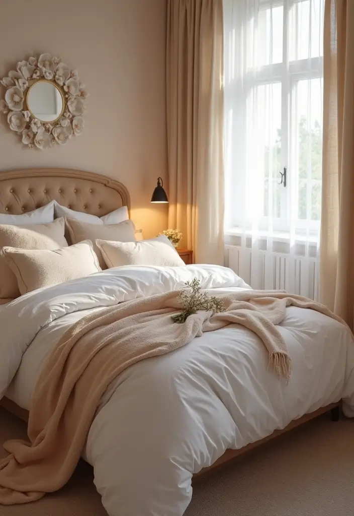 29 Very Small Bedroom Ideas for Couples That Feel Romantic & Cozy - 11. Personalized Bedding