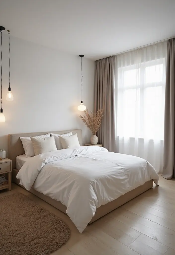 29 Very Small Bedroom Ideas for Couples That Feel Romantic & Cozy - 19. Embrace Minimalism
