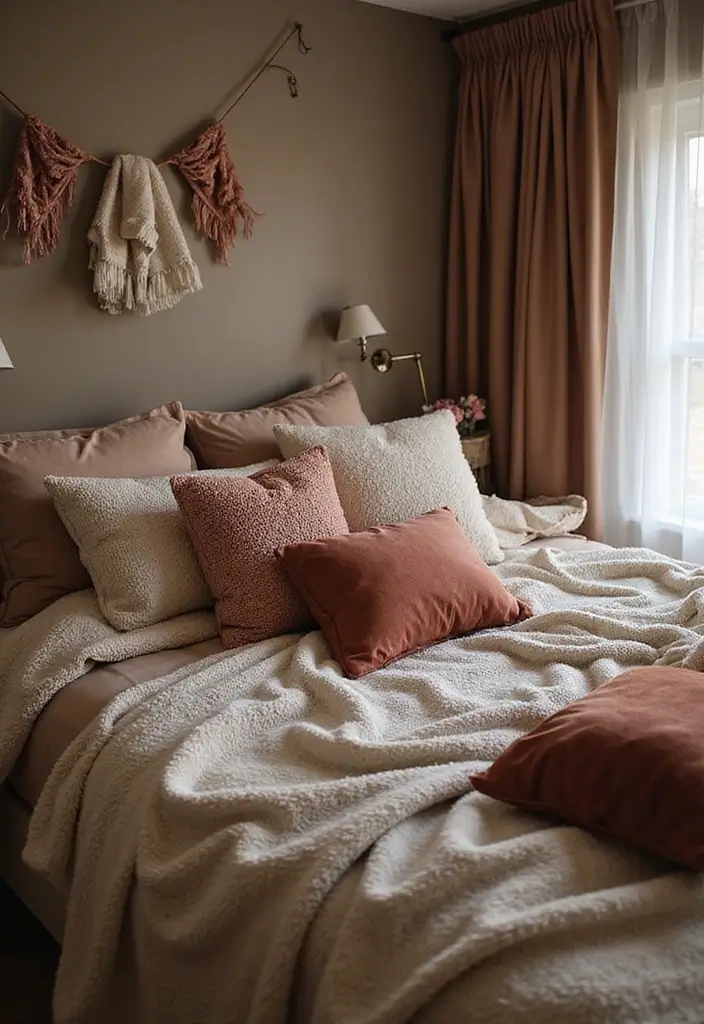 29 Very Small Bedroom Ideas for Couples That Feel Romantic & Cozy - 20. Incorporate Soft Textiles