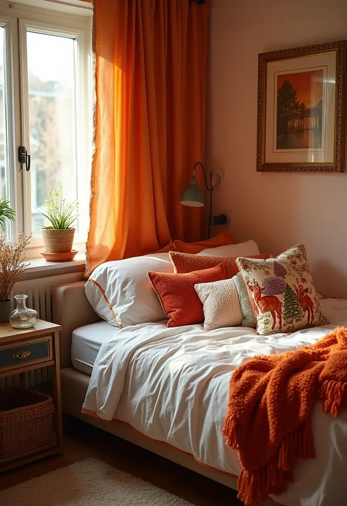 29 Very Small Bedroom Ideas for Couples That Feel Romantic & Cozy - 29. Seasonal Decor Touches
