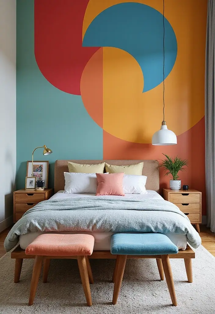30 Bedroom Design Ideas for Women That Blend Chic and Comfort - 12. Colorful Accent Walls