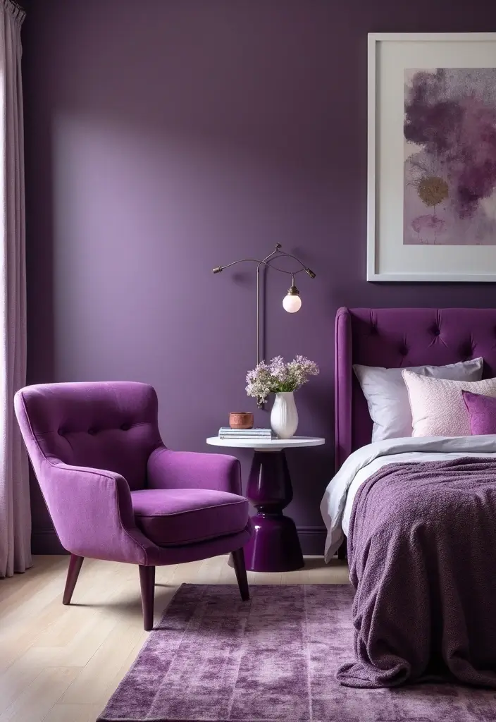 30 Purple Bedroom Ideas for Teens That Look Trendy & Vibrant - 11. Purple Furniture Pieces