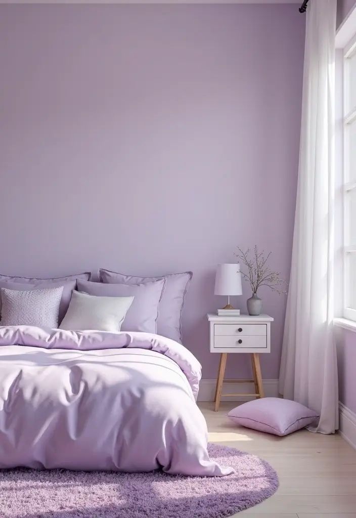 30 Purple Bedroom Ideas for Teens That Look Trendy & Vibrant - 2. Soft Lavender Serenity