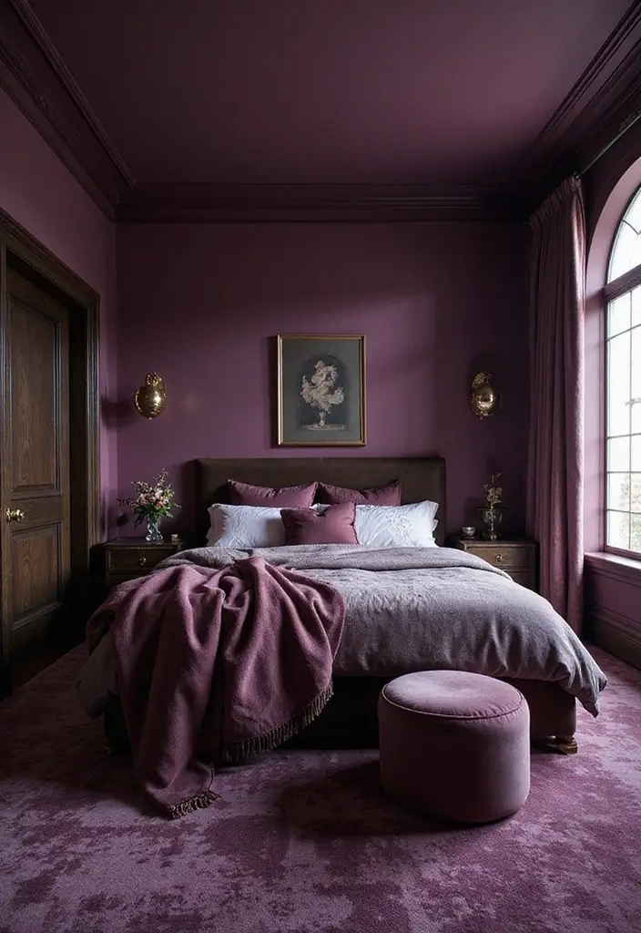 30 Purple Bedroom Ideas for Teens That Look Trendy & Vibrant - 6. Dark Purple Drama