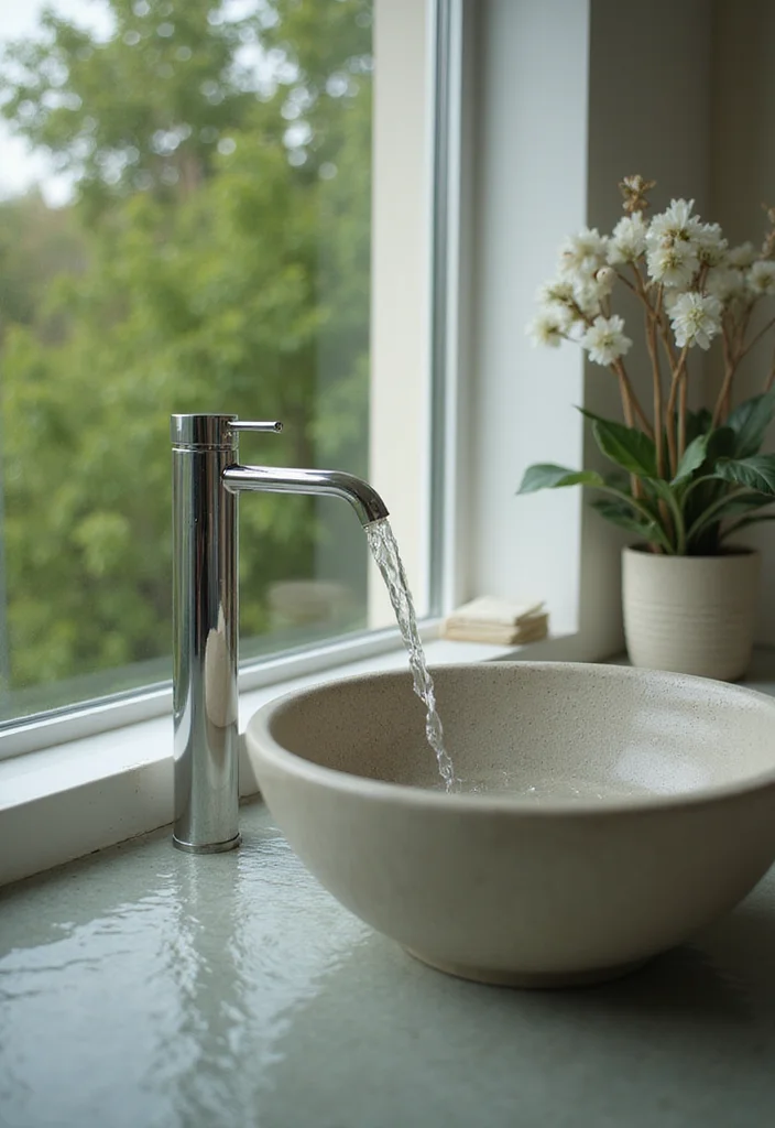 13 Bathroom Faucet Ideas For A Stylish Upgrade - 13. Waterfall Faucets for a Spa-Like Experience