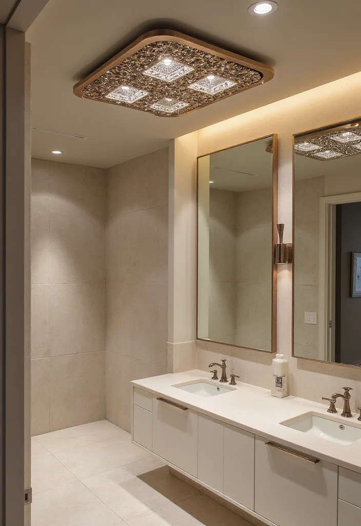 14 Bathroom Exhaust Fan Ideas That Blend With Decor - 3. Chic Metallic Accents