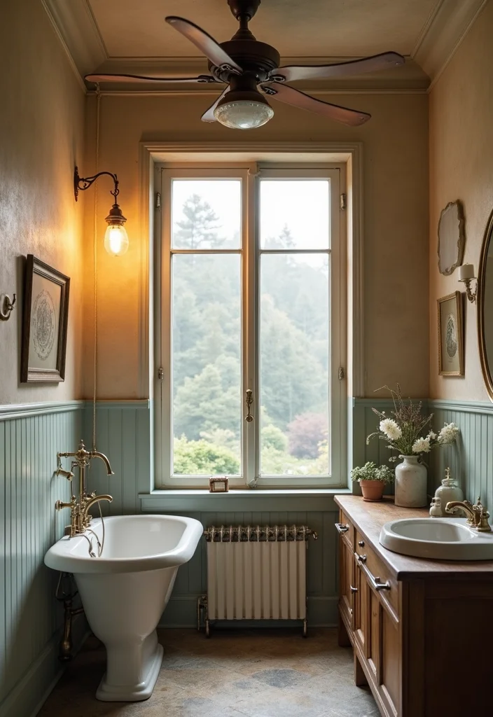 14 Bathroom Exhaust Fan Ideas That Blend With Decor - 6. Vintage Charm