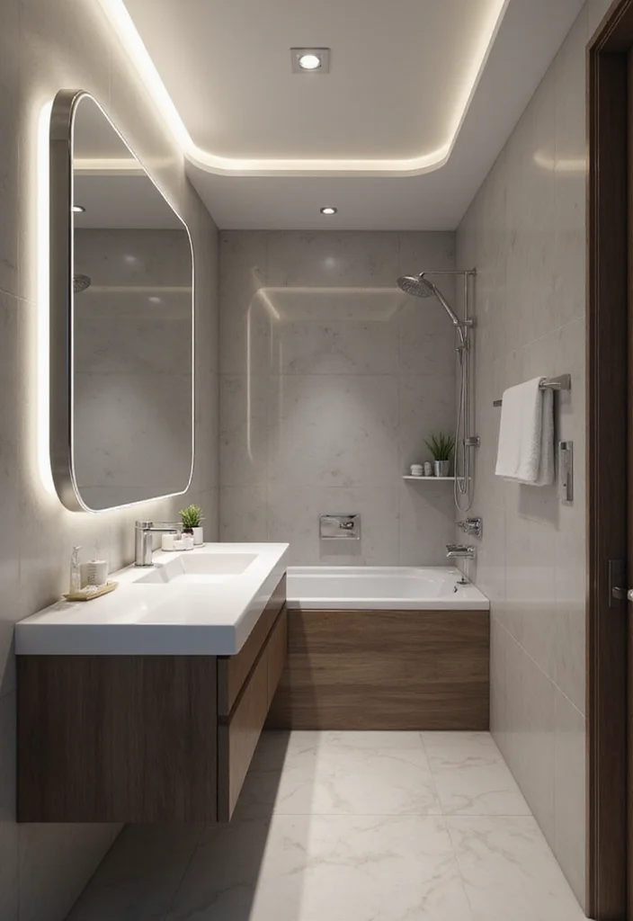 14 Bathroom Five Square Meter Ideas That Maximize Space - 14. Smart Tech Integration