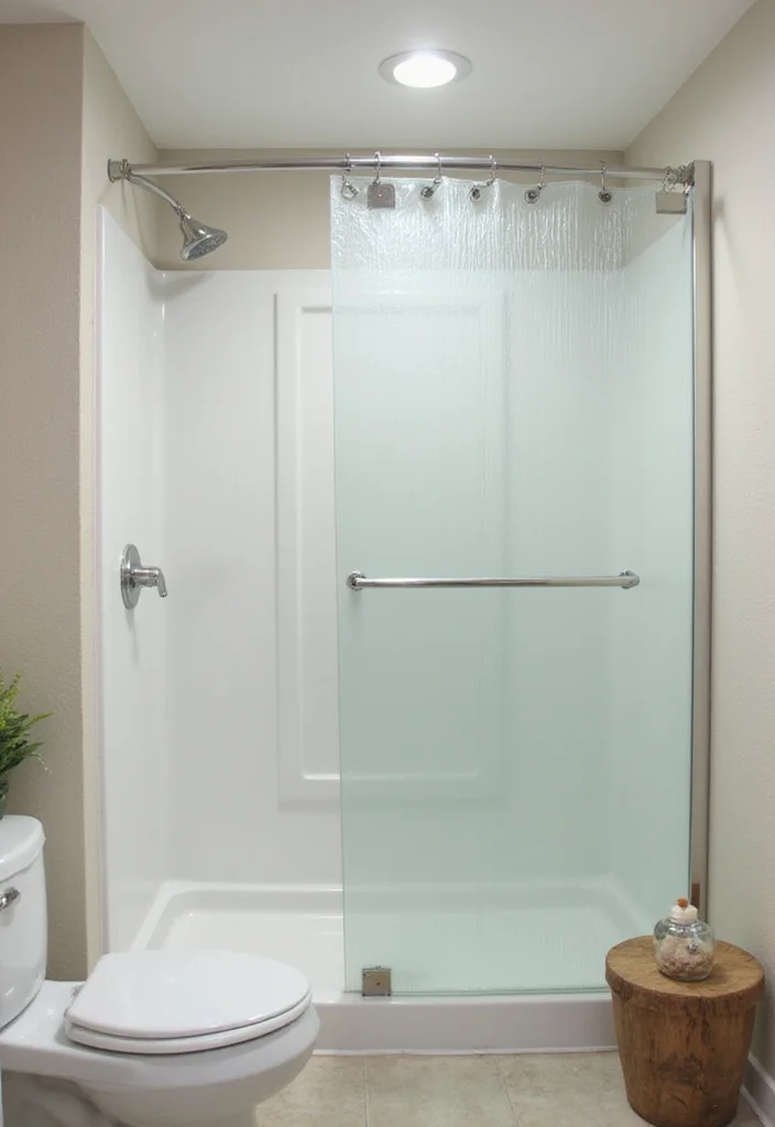 14 Bathroom Five Square Meter Ideas That Maximize Space - 8. Clear Shower Curtain or Glass Enclosure