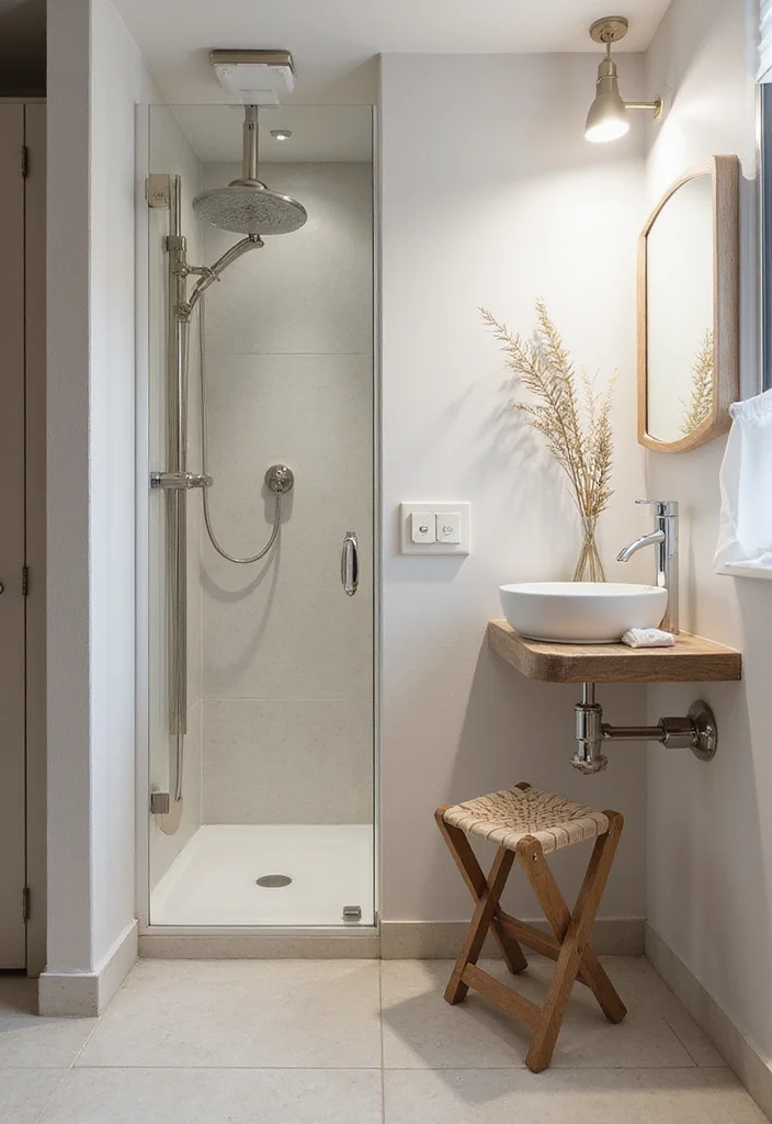 14 Bathroom Five Square Meter Ideas That Maximize Space - 9. Foldable Furniture Solutions