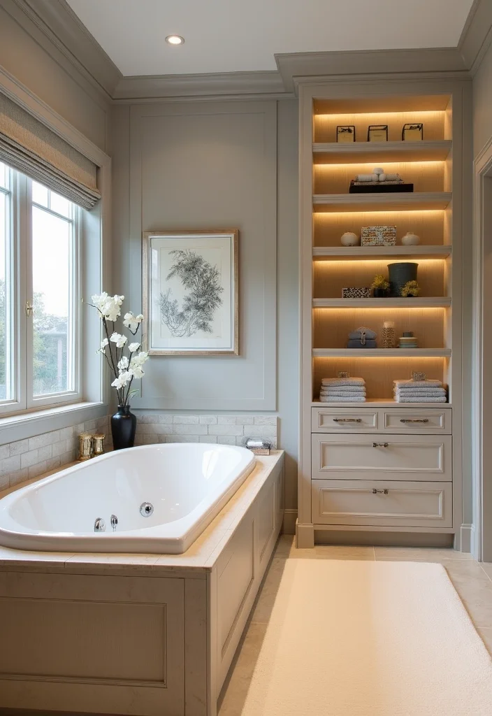 14 Bathroom Jacuzzi Tub Ideas For A Spa Feel - 11. Custom Built-In Solutions