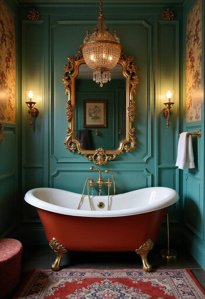 14 Bathroom Jacuzzi Tub Ideas For A Spa Feel - 5. Vintage Glam