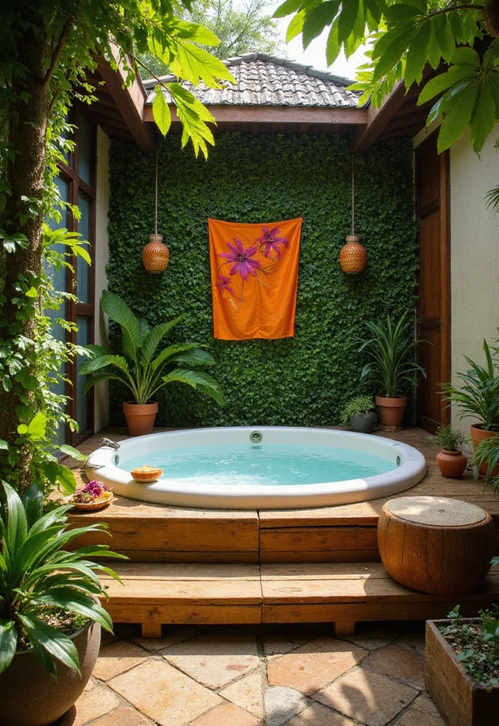 14 Bathroom Jacuzzi Tub Ideas For A Spa Feel - 8. Tropical Paradise