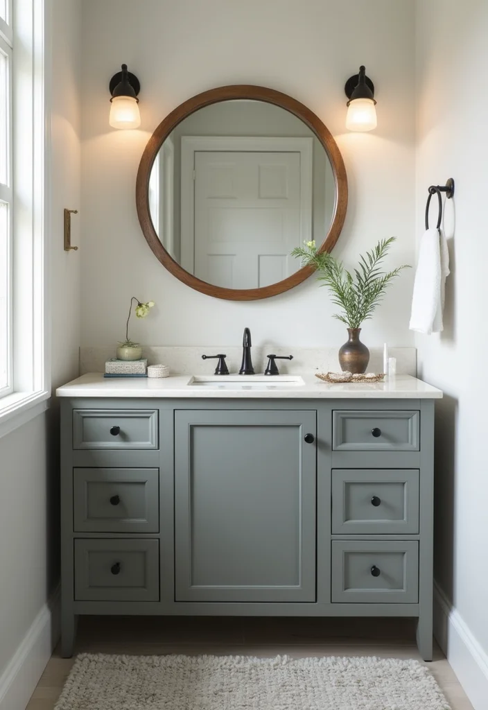 14 Bathroom Vanity With Makeup Counter Ideas You Will Love - 9. Chic Corner Vanity with Makeup Counter
