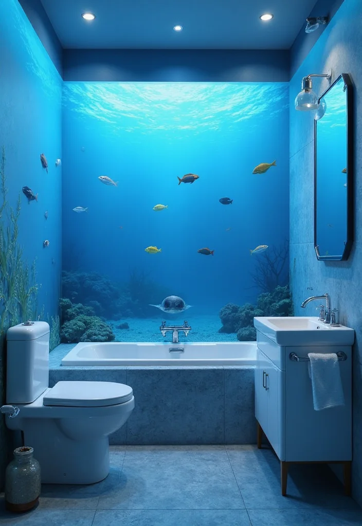 14 Club Roblox Bathroom Ideas For Creative Builds - 2. Underwater Adventure Bathroom