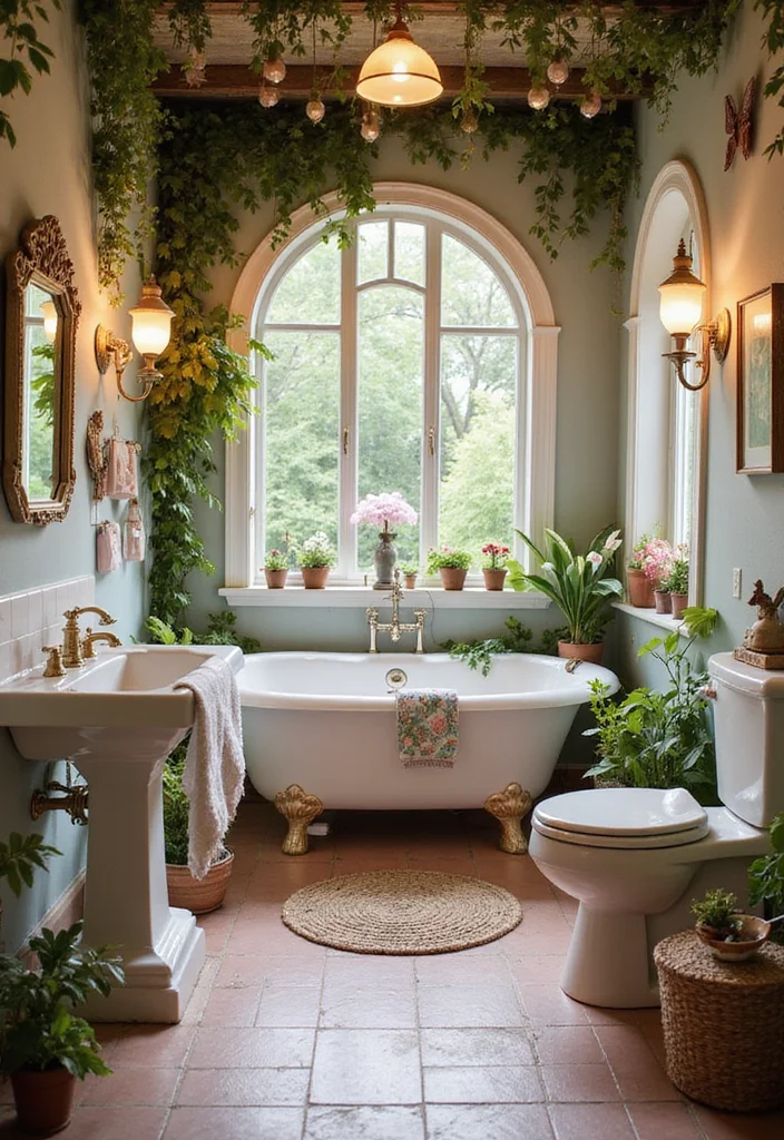 14 Club Roblox Bathroom Ideas For Creative Builds - 5. Magical Fairy Garden Bathroom