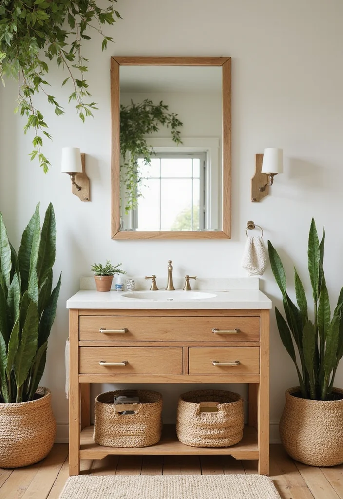 14 Kids Bathroom Vanity Ideas That Are Cute And Practical - 5. Nature-Inspired Vanity with Organic Shapes