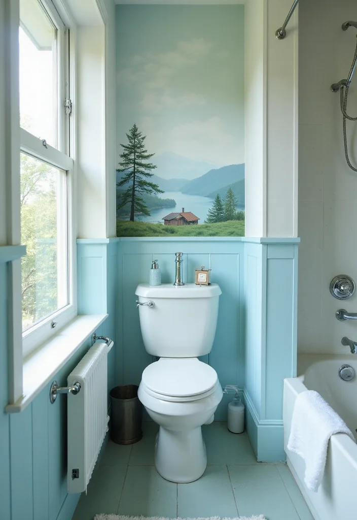 14 Lake House Bathroom Ideas With Cozy Style - 2. Soft Color Palette