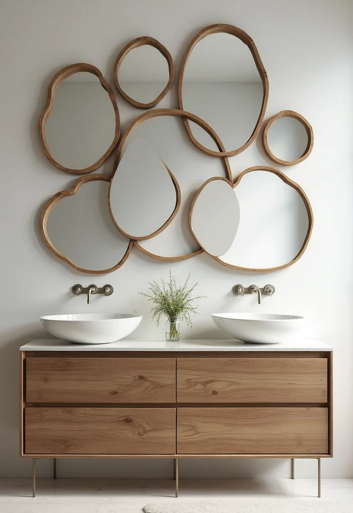 14 Powder Bathroom Vanity Ideas For Small Stylish Rooms - 13. Creative Use of Mirrors