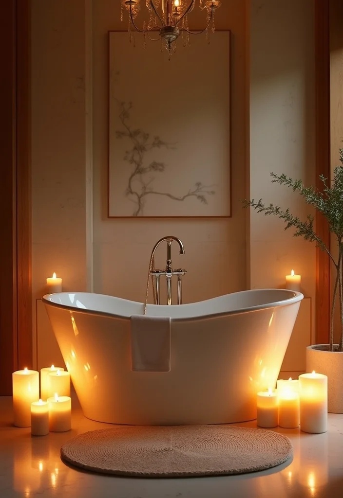 14 Romantic Bathroom Ideas With Soft Mood - 5. Bathtub Boudoir: A Romantic Focal Point