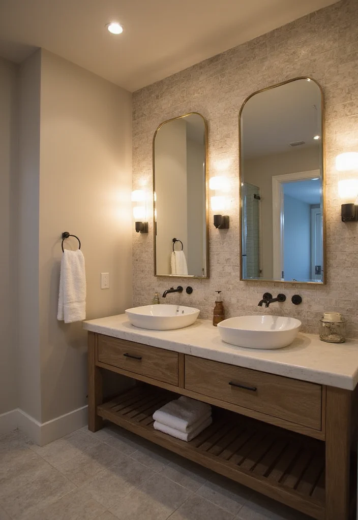 15 Garage Bathroom Ideas For Practical Design - 11. Creative Lighting Solutions