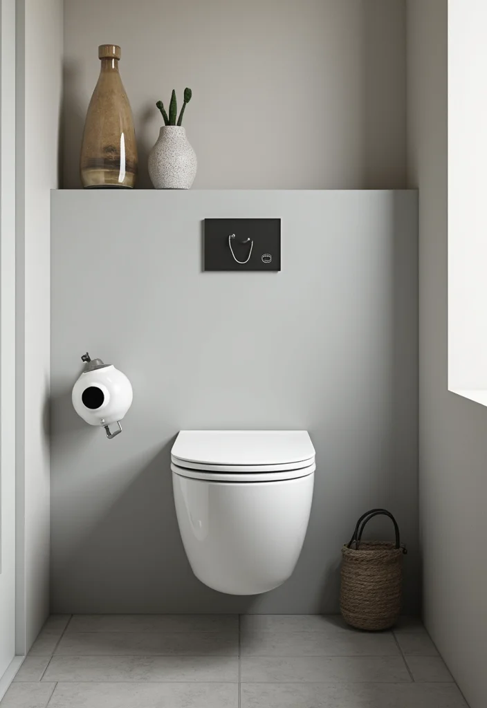 15 Garage Bathroom Ideas For Practical Design - 14. Wall-Mounted Toilets