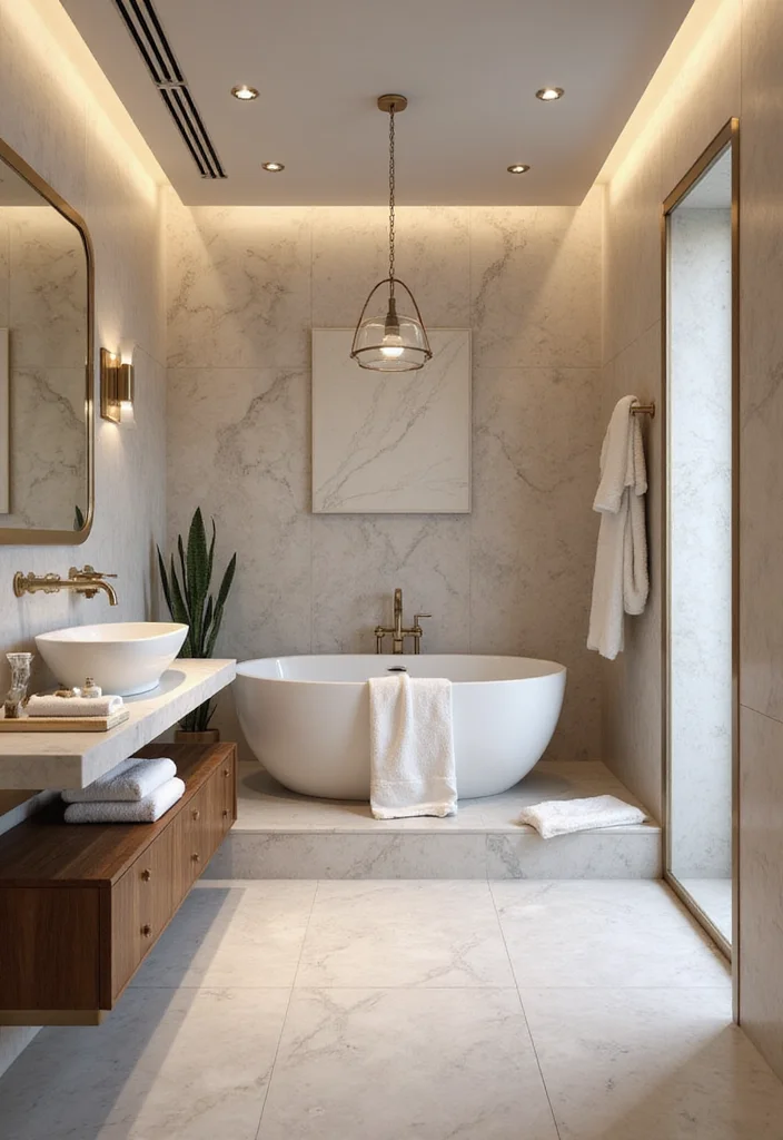 15 Garage Bathroom Ideas For Practical Design - 7. Luxurious Finishes