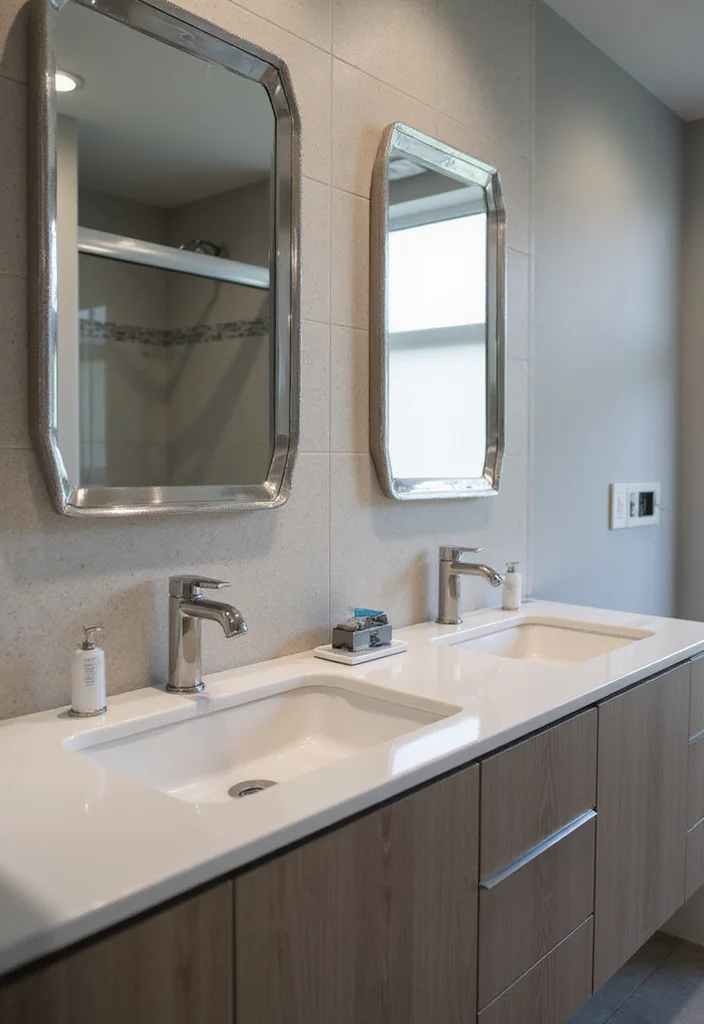 16 Bathroom Ideas With Double Sinks That Work Beautifully - 15. High-Tech Features