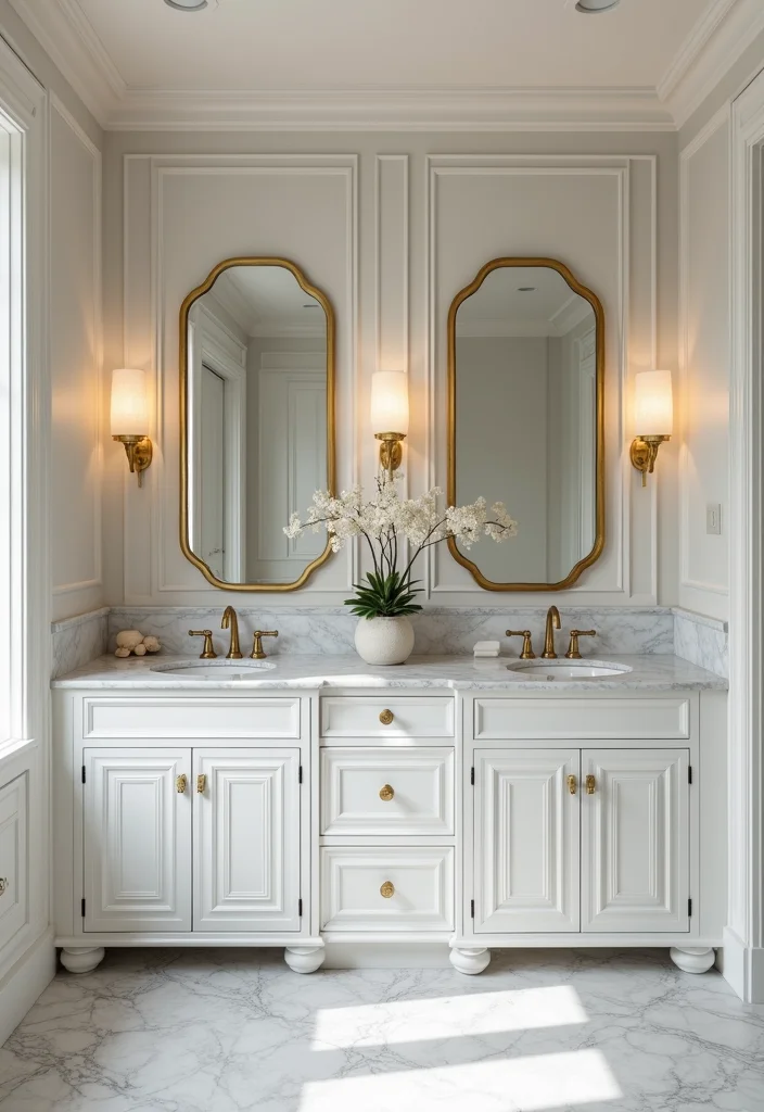 16 Bathroom Ideas With Double Sinks That Work Beautifully - 6. Classic Elegance with Marble