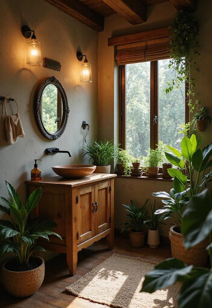 16 Bathroom Ideas With Vanity For Every Style - 1. Nature-Inspired Wooden Vanity