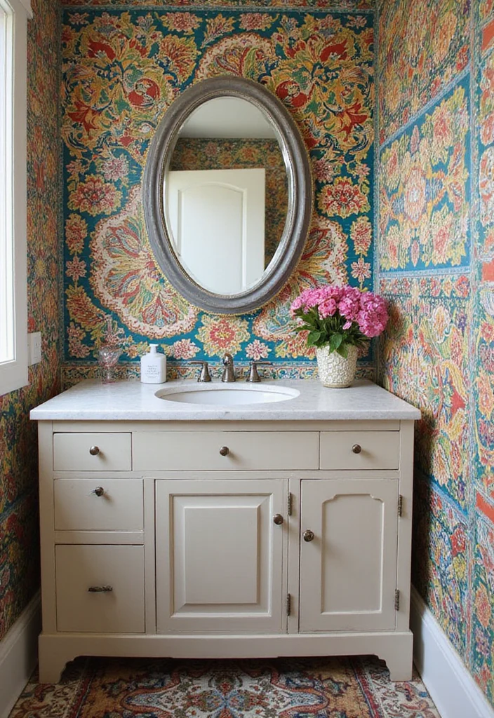 16 Bathroom Ideas With Vanity For Every Style - 11. Colorful Tile Vanities