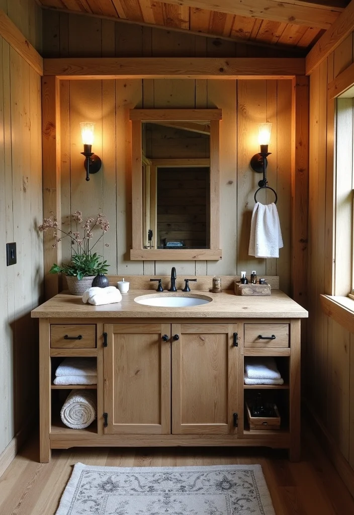 16 Bathroom Ideas With Vanity For Every Style - 13. Rustic Barn-Style Vanities