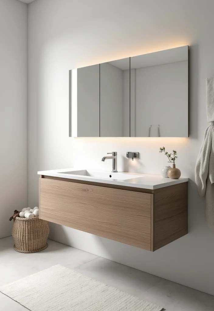 16 Bathroom Ideas With Vanity For Every Style - 2. Minimalist Floating Vanities