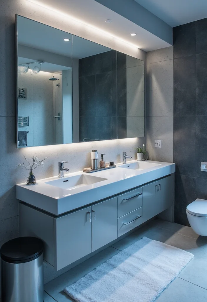 16 Bathroom Vanity Double Sink Ideas That Look Amazing - 11. Smart Technology