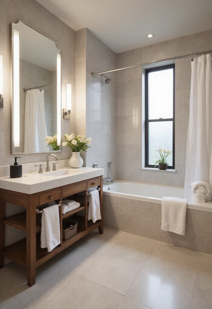 16 Bathroom Vanity Double Sink Ideas That Look Amazing - 8. Space-Saving Solutions