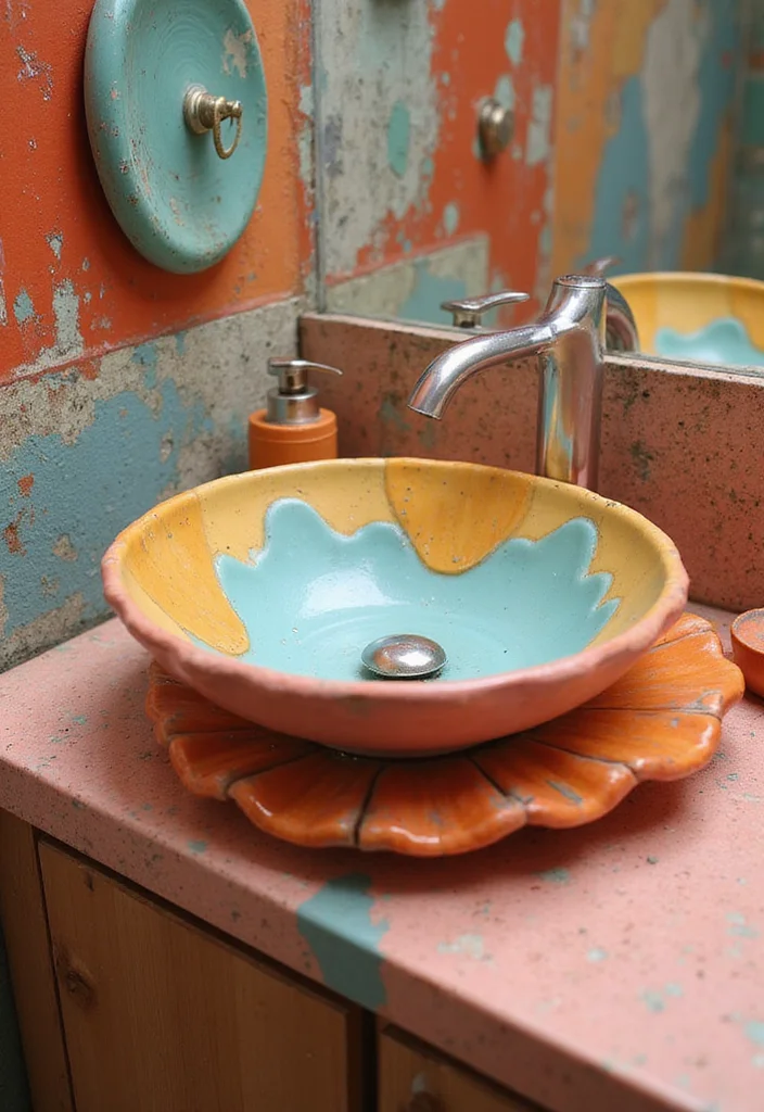 16 Bathroom Washbasin Ideas For Modern Living - 11. Artistic Washbasins