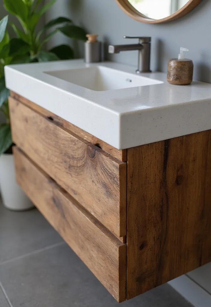 16 Contemporary Bathroom Vanity Ideas For Modern Homes - 1. Natural Wood Finish Vanities