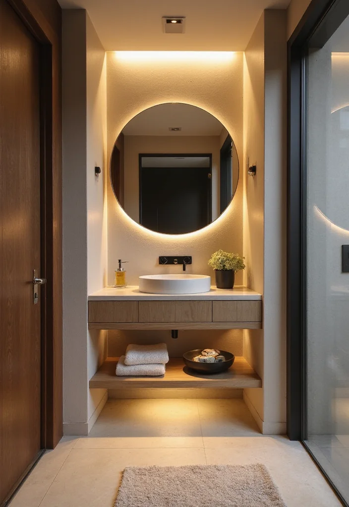 16 Contemporary Bathroom Vanity Ideas For Modern Homes - 11. Integrated Lighting