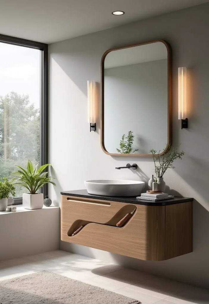 16 Contemporary Bathroom Vanity Ideas For Modern Homes - 12. Unique Shapes