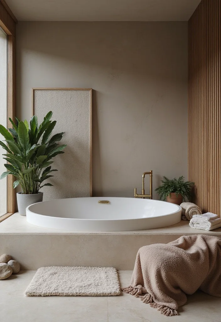 17 Taupe Bathroom Ideas With Elegant Warmth - 10. Spa-inspired Taupe Bathroom