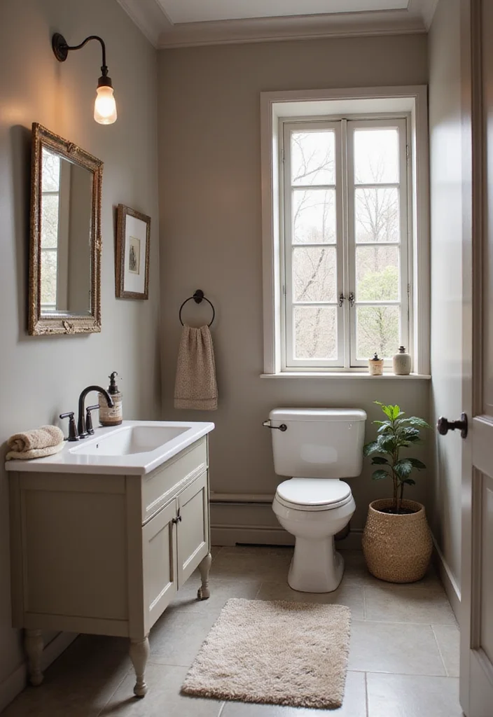 17 Taupe Bathroom Ideas With Elegant Warmth - 16. Taupe and Warm Gray Palette