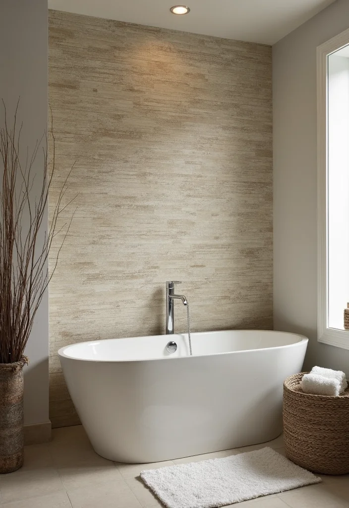 18 Bathroom Backsplash Ideas That Transform The Space - 17. Textured Stone Veneers