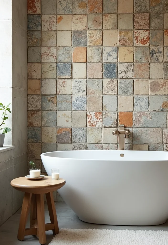 18 Bathroom Backsplash Ideas That Transform The Space - 4. Handmade Ceramic Tiles