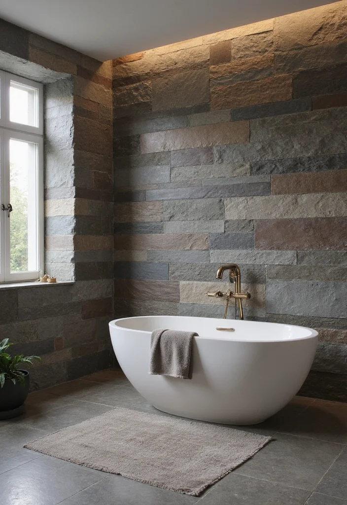 18 Bathroom Backsplash Ideas That Transform The Space - 5. Natural Stone Slabs