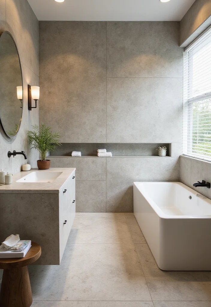 18 Bathroom Backsplash Ideas That Transform The Space - 6. Biodegradable Composite Backsplash