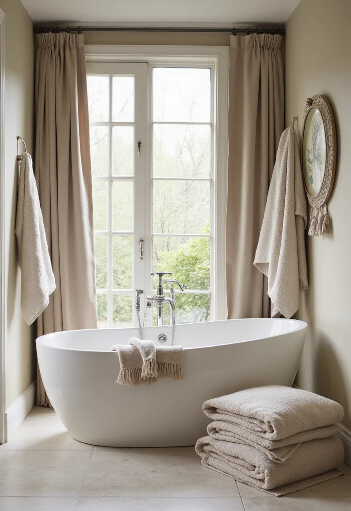 18 Neutral Bathroom Ideas That Feel Calm - 15. Luxurious Bath Linens